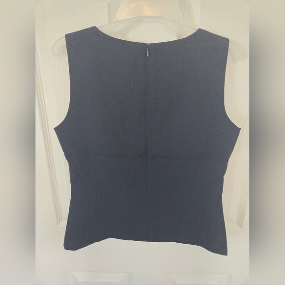 Talbots 100% Pure Silk Navy Blue Shirt Size 4 Small - Picture 4 of 7